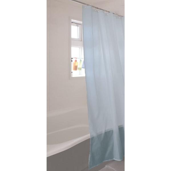 cloth shop 布やシャワー カーテン 撥水 幅 約140x丈45cm 撥水無地ブルー