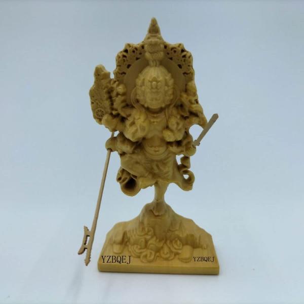 【商品名】　ミニチュア仏像 烏枢沙摩明王 柘植製 総高7.2cm＿密教（トイレの神様）お手洗い 洗面所の守り本尊 木彫り仏像(うすさまみょうおう) (烏 【商品説明】　・?E?l?E???t???????d?グ????????B??????...