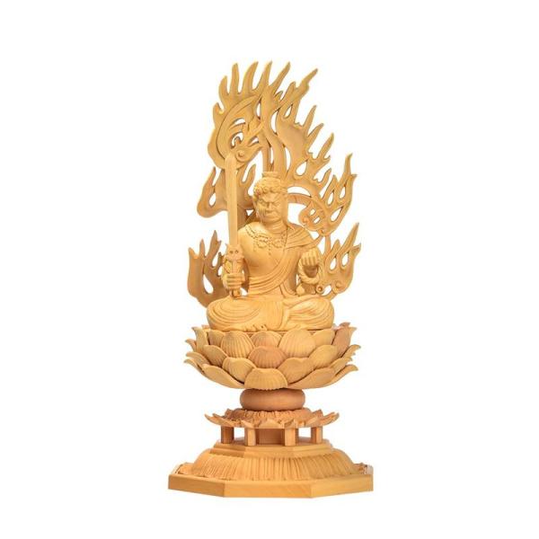 △ 製品材質：ツゲ（別名：イヌゴマ）/ 重量：約170g / 製品サイズ：高さ：17cm 巾：8.5cm 奥行：8.5cm / 手作業で測ったので少しの誤差が有ります（1cm以内）。△ 不動明王は酉年生まれの守り本尊(守護仏)です。 ―― ...