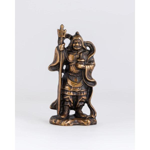 吉兆七福神 毘沙門天（銅製/上味色）仏師：旭峰 原型＿仏像 置物 七福神 高岡銅器 (びしゃもんてん7Fjomi)