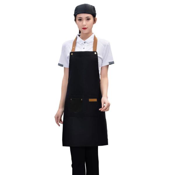 Maifunn キッチンエプロン 料理教室用エプロン 首掛け 防水 家庭用えぷろん カフェエプロン ガーデンエプロン 保育士 給食 掃除 シ