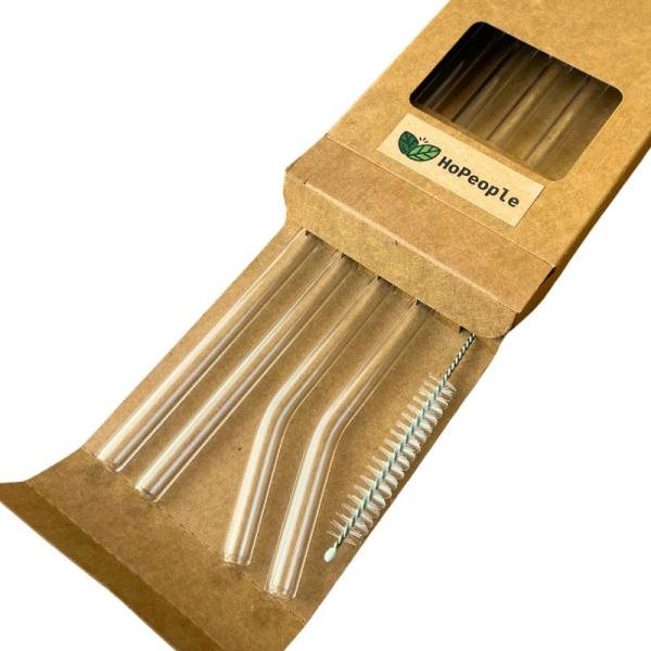 【商品名】　HoPeople ガラスストロー マイストロー ストロー 4本セット ブラシ付き ガラス 製 (クリア) 【商品説明】　・?K???X?X?g???[ 4?{?Z?b?g?B?X?g???[?g?^?C?v2?{???x???g...