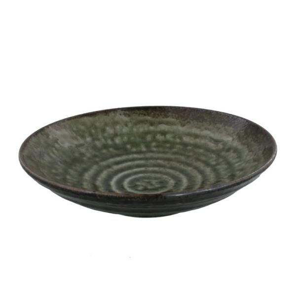 EAST table(イーストテーブル) カレー皿 22cm イラボ 和食器 グリーン 日本製 大皿 食洗機対応 レンジ対応 110-016