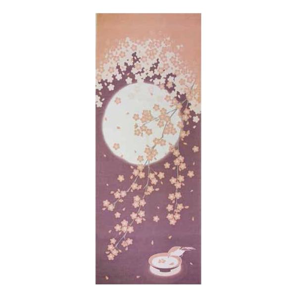 さらさ 季節彩る 四季彩布 手拭い 日本製 sy-59 (4月 月と桜)