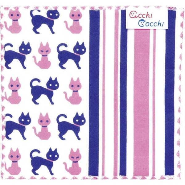 Miyamoto-Towel acchi cocchi ねこ 約15?×15? 子供ハンカチ 02742