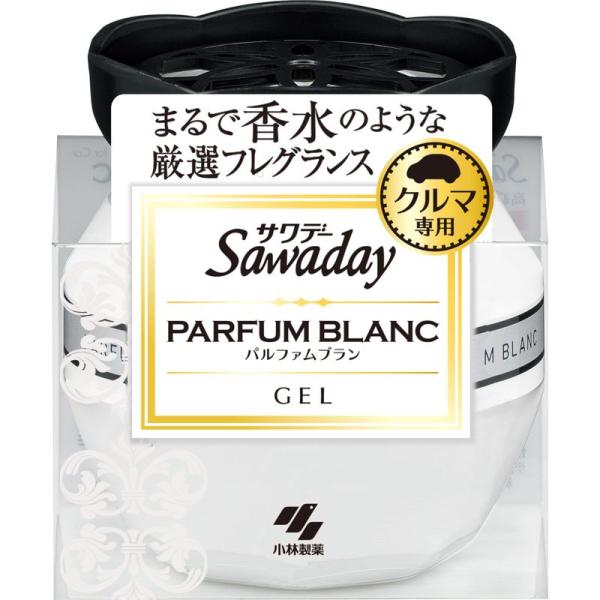 サワデー 車用 パルファム ブラン 消臭芳香剤 置き型ゲルタイプ 90g