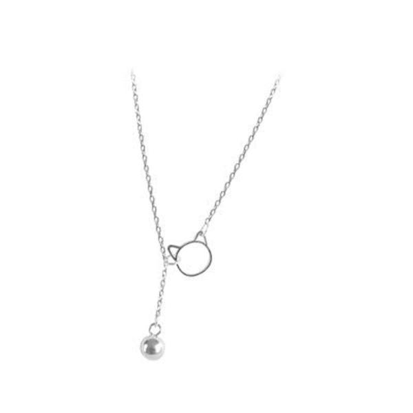 猫 アクセサリー レディース ピアス/ネックレス/ブレスレット/リング 可愛い シルバー素材 人気アクセサリー (ネックレス)