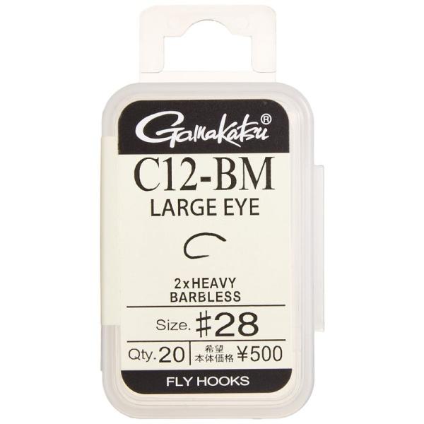 がまかつ(Gamakatsu) フライフック C12-BM LARGE EYE 28号 20本 NSブラック 67215