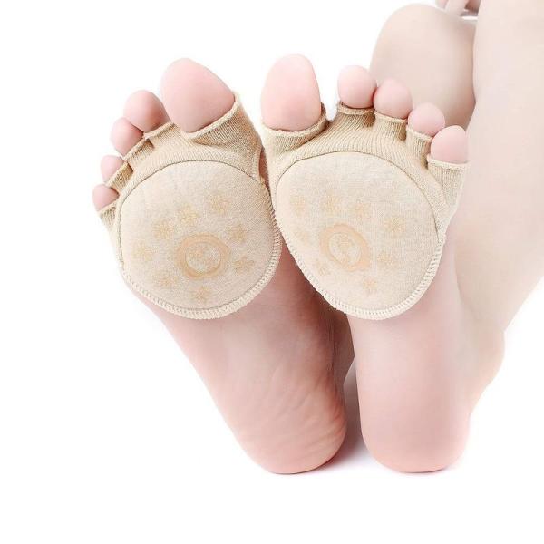 Kilig つま先 靴下 5本指 滑り止め付き クッション付き 吸汗 寒さ対策 インナー ソックス カバーソックス 足指ソックス レディース