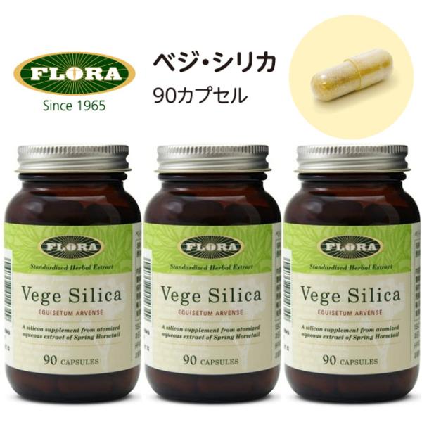 ベジ・シリカ 90カプセル×3個セット ベジシリカ FLORA フローラ