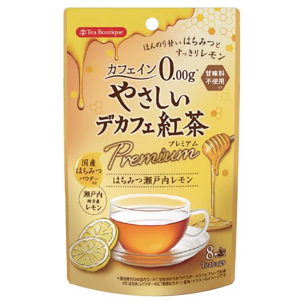 ティーブティック やさしいデカフェ紅茶プレミアム はちみつ瀬戸内レモン ノンカフェイン 日本緑茶センター 蜂蜜