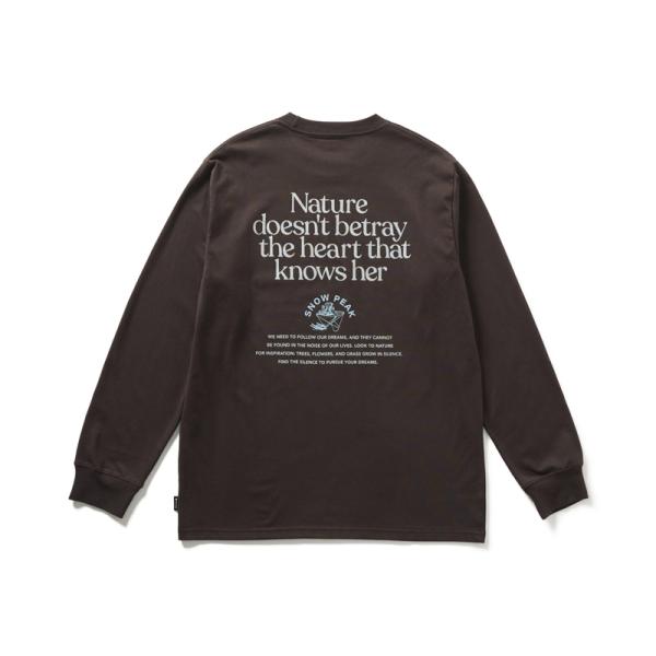 トップス(メンズ) スノーピーク Living With Nature L/S T-Shirt M DARK BROWN
