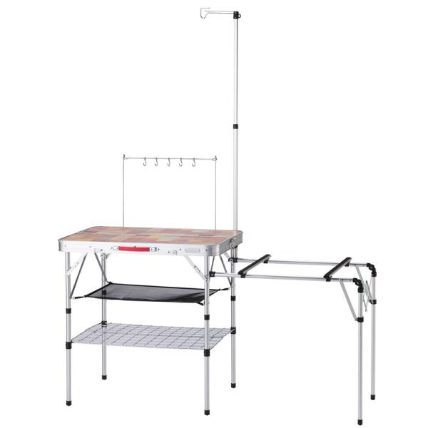 美品 Coleman オールインワンキッチンテーブル コールマン アウトドア naturum-od_2840972