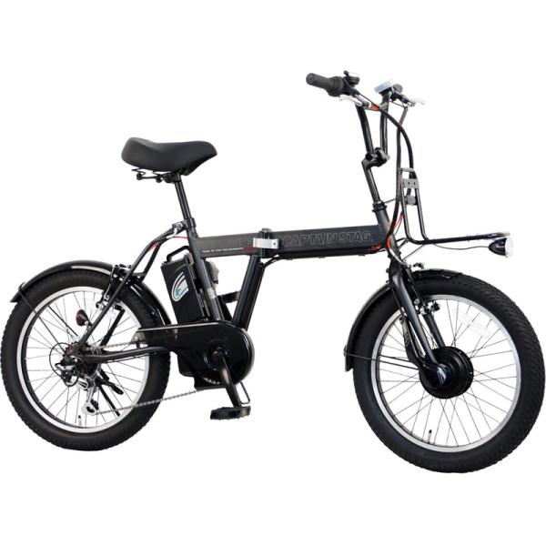 20インチ折りたたみ自転車 キャプテンスタッグ ワイルダー マットブラック naturum-od_3412445