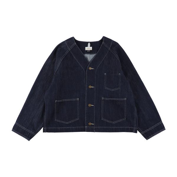 ジャケット(レディース) ナンガ DENIM NO COLLAR JACKET W WM IDG