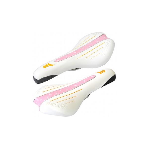 mcselle 自転車用品 Traiathlon サドル   ホワイト×ピンク 自転車用品 mcselle Traiathlon サドル ホワイト×ピンク : ナチュラム