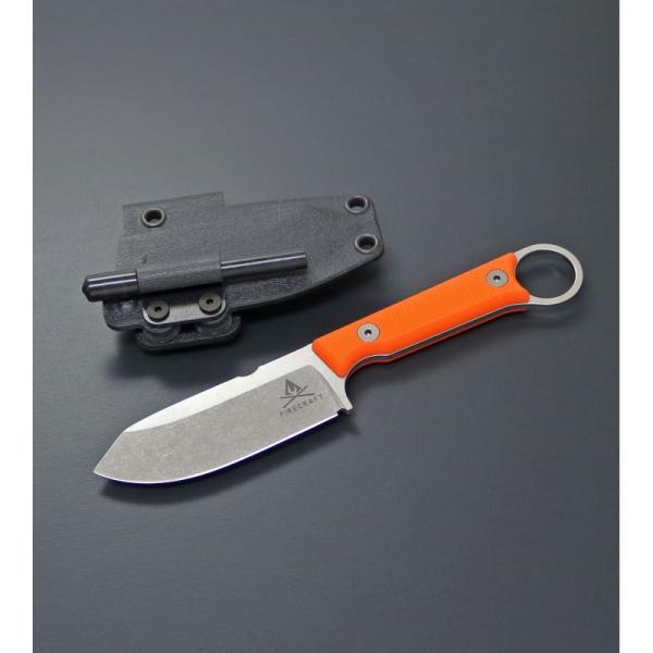 ﾎﾜｲﾄﾘﾊﾞｰ アウトドアナイフ 【正規品】ファイアークラフト 3.5 Pro   グリーン/オレンジ(テクスチャードC10) アウトドアナイフ ホワイトリバー 正規品 ファイアークラフト 3.5 Pro