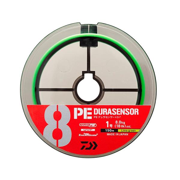 他サイト： ルアー釣り用PEライン ダイワ UVF PEデュラセンサー×8+Si2 LG 300m 1号 ライムグリーンの商品画像