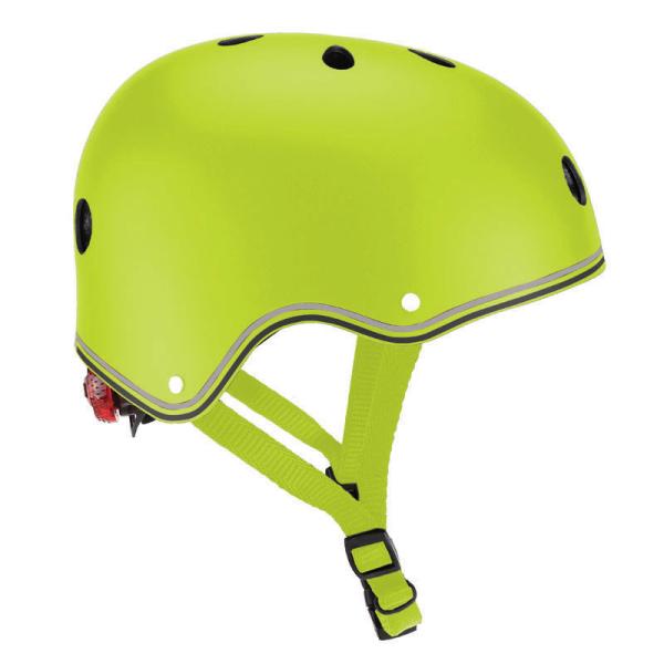 プロテクション GLOBBER(グロッバー) LEDライト付きヘルメット 自転車・キックボード 48-53 ライムグリーン
