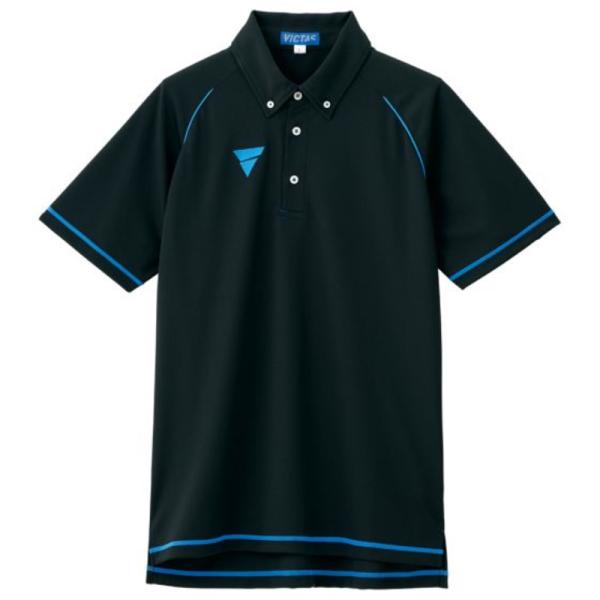 卓球ウェア VICTAS V-PP215 ポロシャツ XS (0020)ブラック