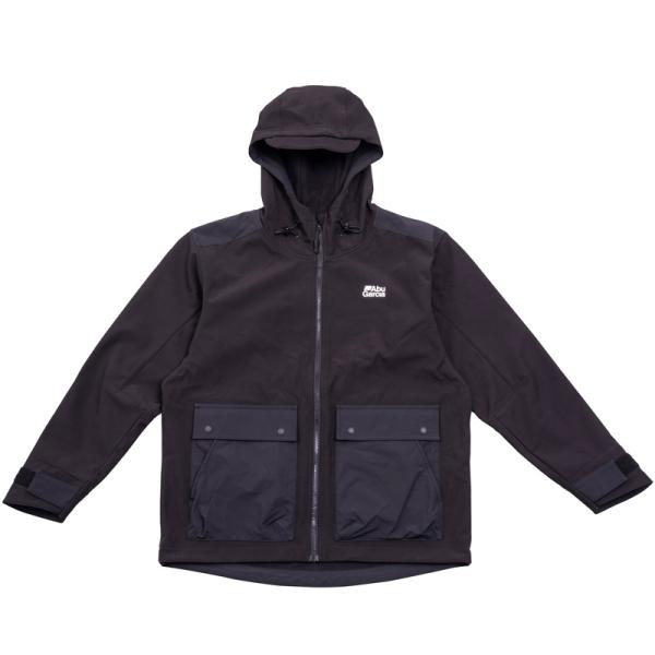 Abu Garcia ブラック レインウェア　M ウォータープルーフジャケット Abu Garcia（アブガルシア） ウィンドプルーフソフトシェルジャケット