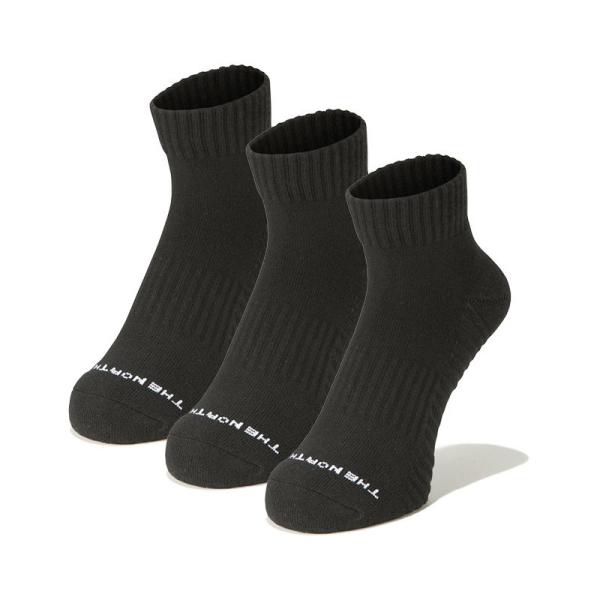 ソックス・靴下 ザ・ノース・フェイス ランニング アンイーブン ドライ 3P アンクル L ブラック(K)