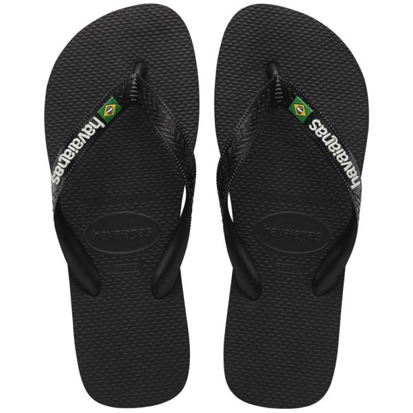 havaianas Brasil Logo(ブラジルロゴ)/ビーチサンダル 23cm 1069(Black/Black)