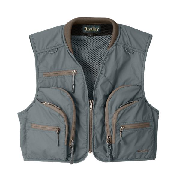 Rivalley フィッシングベスト LLサイズ グレー Rivalley（リバレイ） フィッシングベスト RV マウンテンストリーム