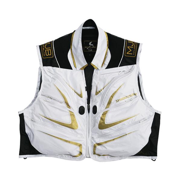 フィッシングベスト しもつけ MJB ライトベストDR LL ホワイト