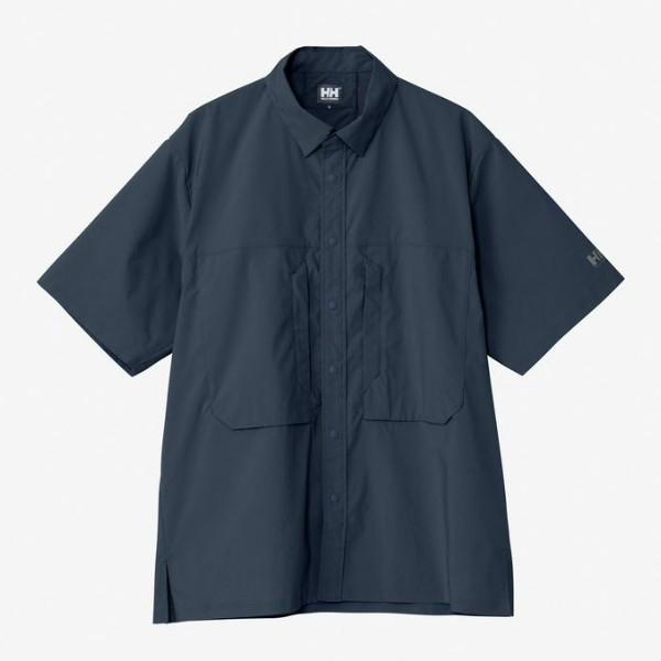 ヘリーハンセン トップス(メンズ) ヴァンレックショートスリーブシャツ  M  ディープネイビー(DN) 1/15まで全品+P5% トップス(メンズ) ヘリーハンセン ヴァンレック