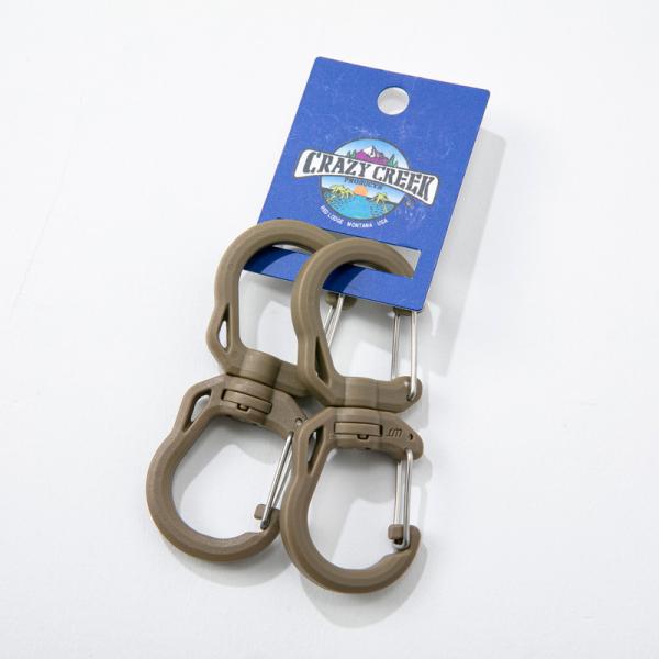 6/19-21は全品+P5% CRAZY CREEK W カラビナ M 2pcs タン : ナチュラム