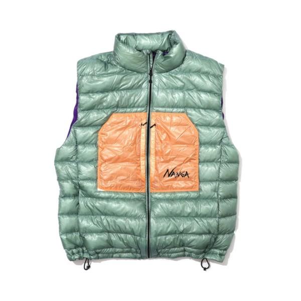 SKYR ダウンベスト　メンズ　Ｌ　リバーシブル　総柄 Kappa（カッパ） ダウンベスト ベスト リバーシブル ボアベスト メンズ