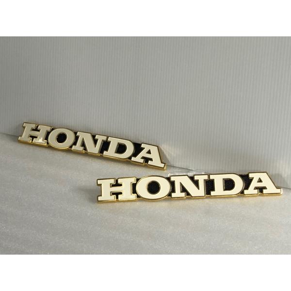 PMC ￥送料一律￥ ホンダ タンク エンブレム 左右セット 金 ゴールド