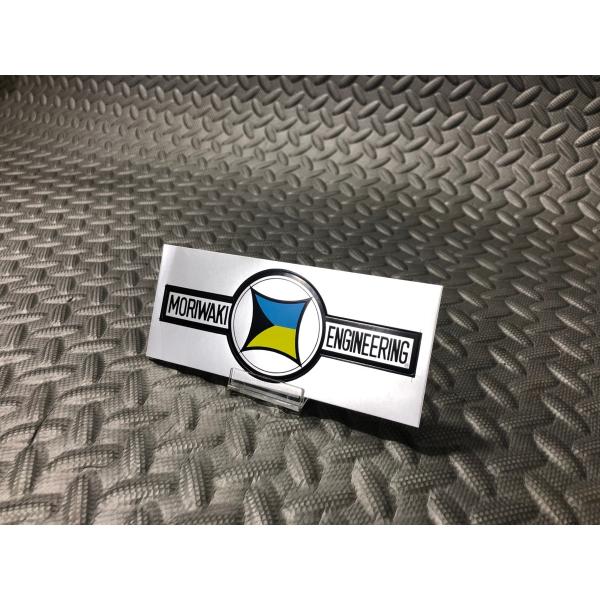 モリワキ 耐熱トレードマークステッカー 12×5cm 正規品！ シルバー 青