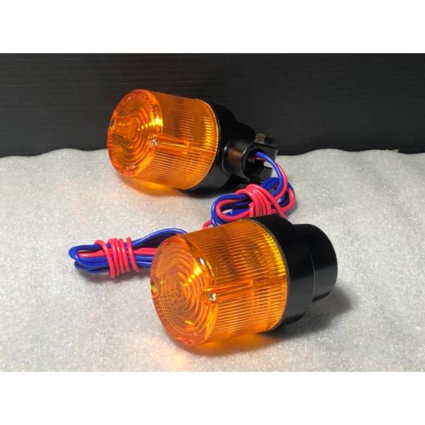 ☆高品質☆ CGC 千代田 Wコード 300丸型 ウィンカー 2個set 黒 橙