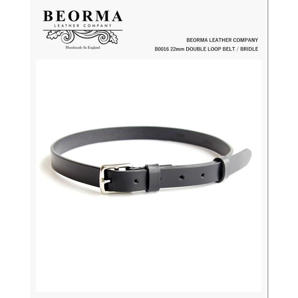 超美品【BEORMA / ベオーマ】22mm DOUBLE LOOP BELT BEORMA（ベオーマ）BRIDLE LEATHER 22mm DOUBLE LOOP BELT