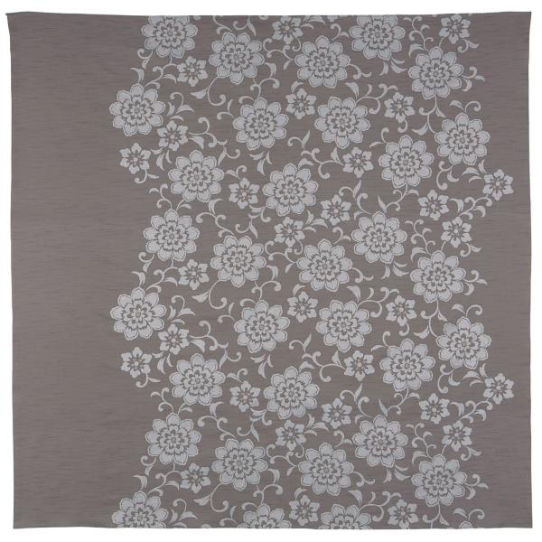むす美 ふろしき 145 きもの包み 花唐草 グレー 145cm 綿