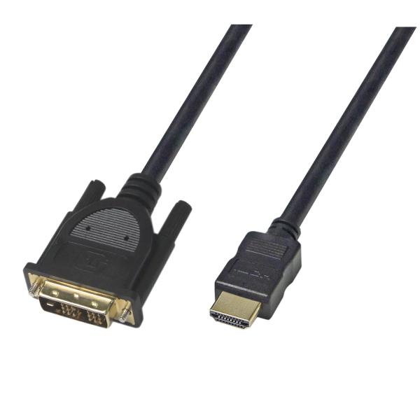 VodaView DVI HDMI 変換ケーブル 1.0m 双方向対応 金メッキ コネクタ シールド強化 仕様