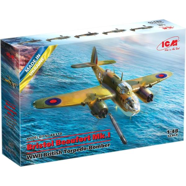アイシーエム ICM 1/48 第二次世界大戦 イギリス空軍 ブリストルボーフォートMk.I 迎撃機 プラモデル 48310