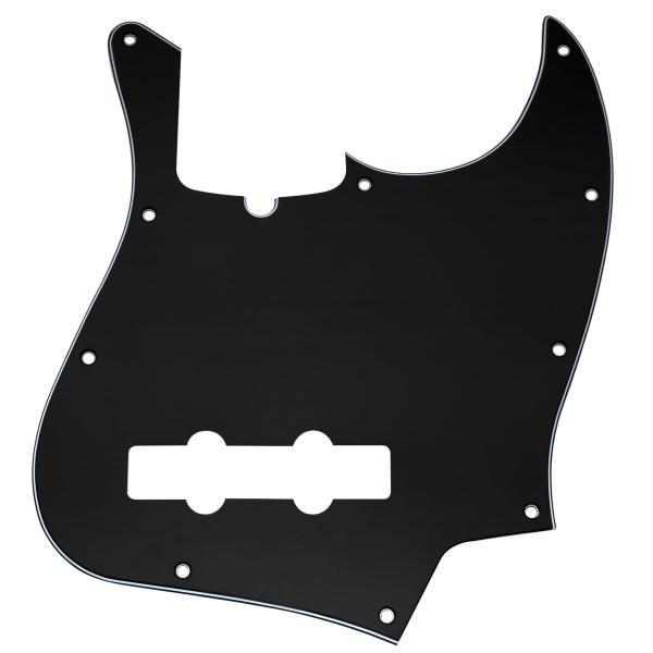 Musiclily Pro 11穴 ラウンドコーナー HSS ストラトピックガード 4P ブラック