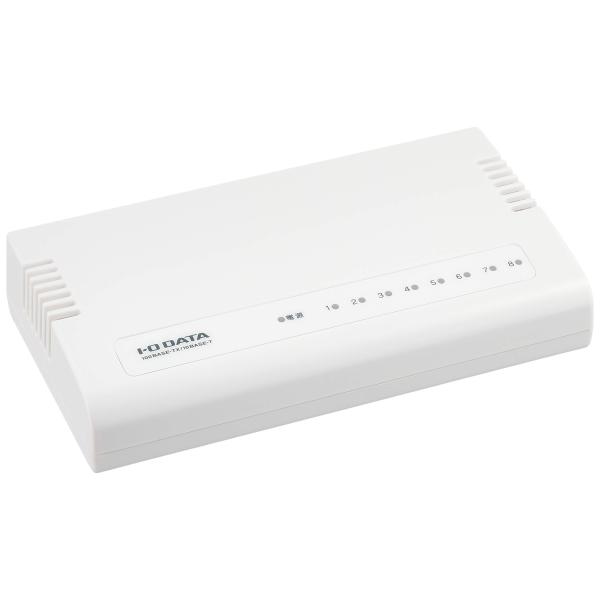 アイ・オー・データ スイッチングハブ 8ポート lanハブ 10/100Mbps 対応 省電力機能搭載 日本メーカー ETX-ESH08WC