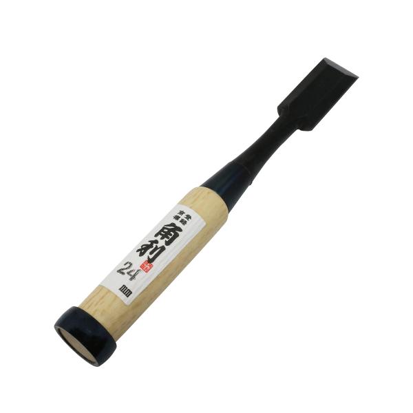 角利(KAKURI) 追入のみ 面取 白樫柄 全長215mm 刃先24mm 鑿 ノミ DIY 日曜大工 木工 道具 彫り ホゾ穴 41918