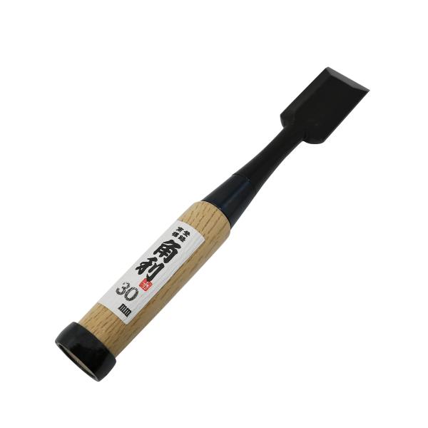 角利(KAKURI) 追入のみ 面取 白樫柄 全長215mm 刃先30mm 鑿 ノミ DIY 日曜大工 木工 道具 彫り ホゾ穴 41919
