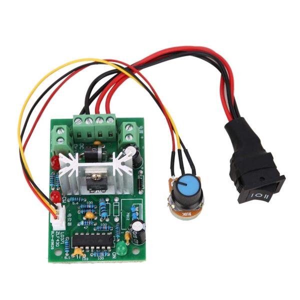 Fafeicy PWMスピードコントローラー 調整可能速度レギュレーター5-30V DC 6A/150W逆転スイッチスピード調整モジュール DCブラシ