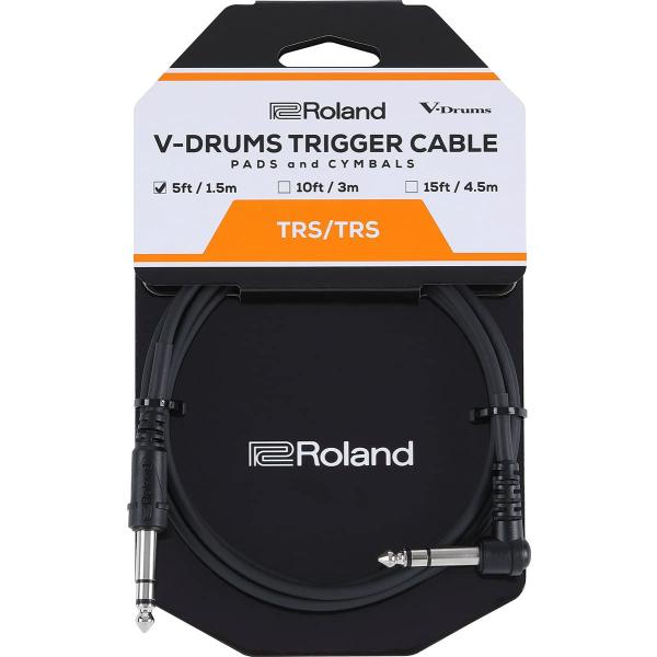 Roland PCS-5-TRA V-Drums パッド/シンバル用トリガーケーブル 1.5m L型 ストレート型 モジュール アナログ接続