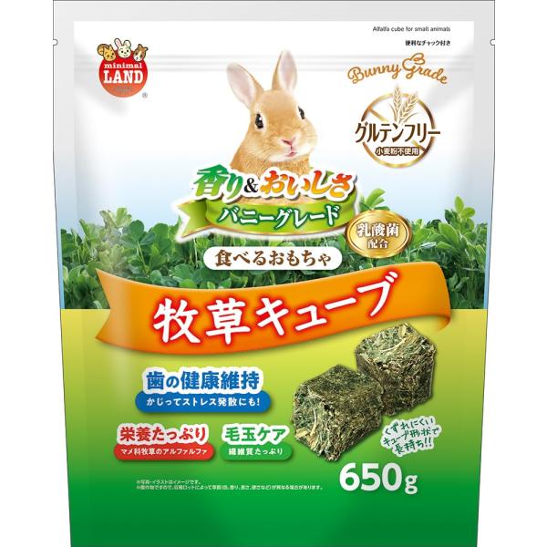 ミニマルランド バニーグレード 牧草キューブ 650g