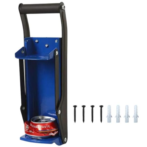 D.Stomo 2way 空き缶潰し器 缶クラッシャー ペットボトル ボトルクラッシャー 壁取り付け式 省スペース コンパクト カンクシャ スチール製