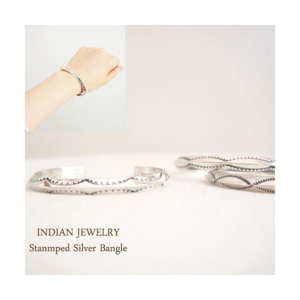 インディアンジュエリー　ナバホシルバー　バングル　スタンプワーク INDIAN JEWELRY】インディアン ジュエリー NAVAJO ナバホ