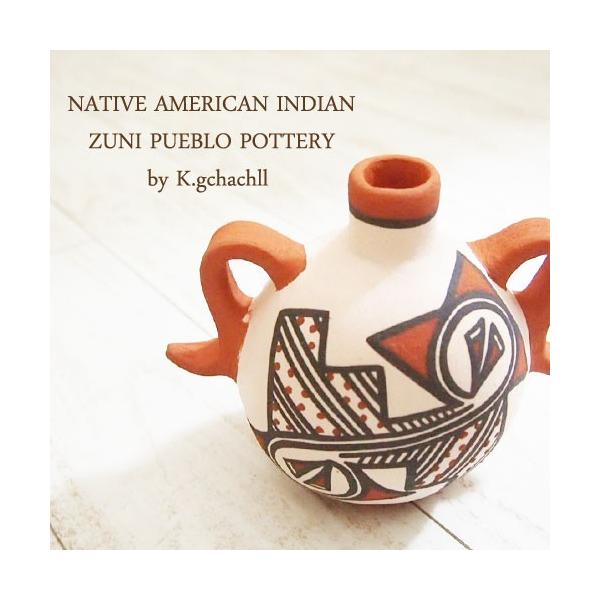 ネイティブアメリカン ナバホ族 壺 彫刻 インディアンポタリー サインあり アメリカン インディアン ポタリー 壺Native American indian ZUNI