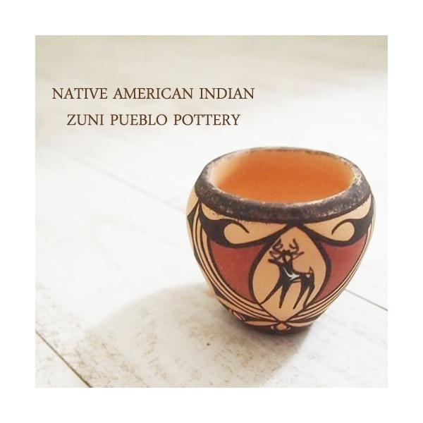 アメリカン インディアン ポタリー 壺Native American indian Zuni